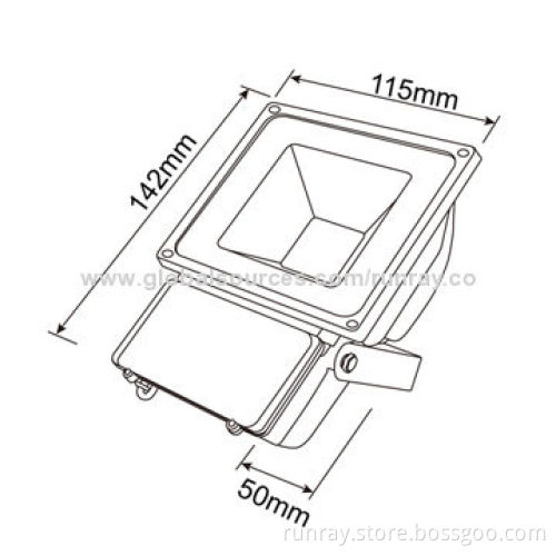 20W LED Floodlight, 85-265V AC or 12-24V DC, Epistar 2835 SMD/Bridgelux Chip, PF >95%, CE, RoHS, UL